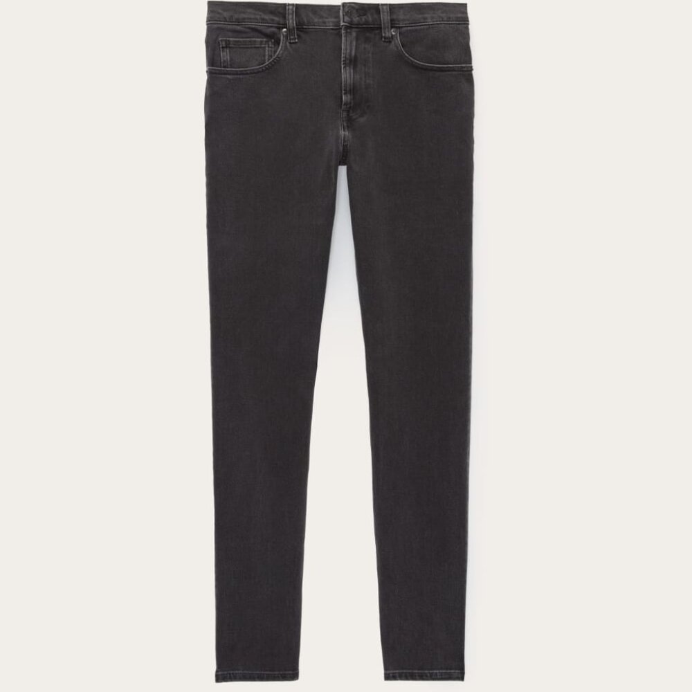 Everlane Men's Slim 4-Way Stretch Org Jean, Uniform Washed Blk, 31x32, Cot/Denim